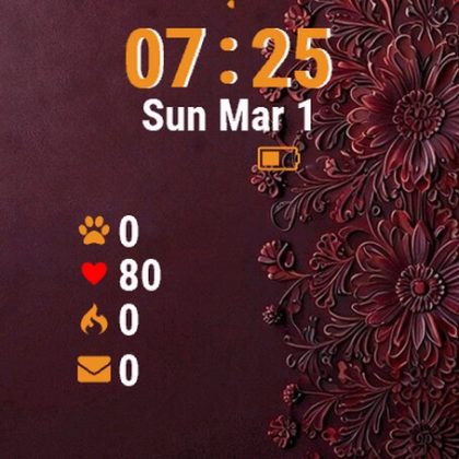 Red Wall Floral