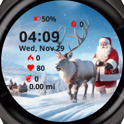 Santa and Roudolph in wonderland