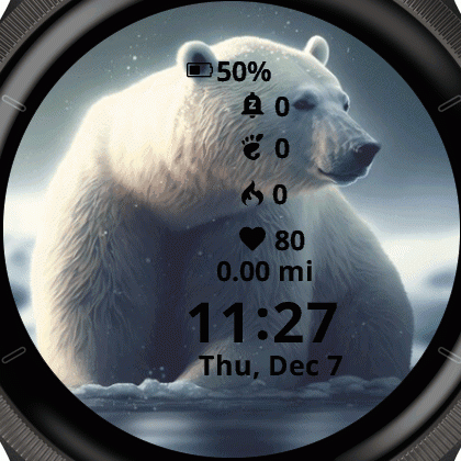 Polar bear in ocean water