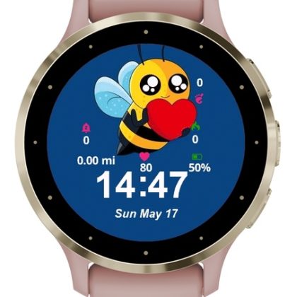 Cartoon Bee Holding Heart