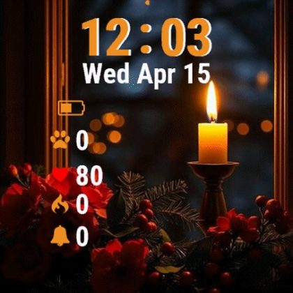 Candle Flowers Window Sing