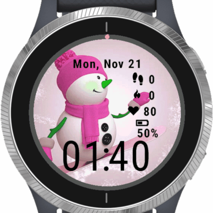 Snowman Happy Holidays Pink
