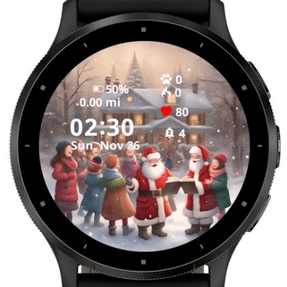 Caroling in the Snow with Santa Claus