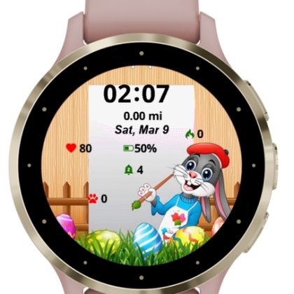 Bunny painting egg
