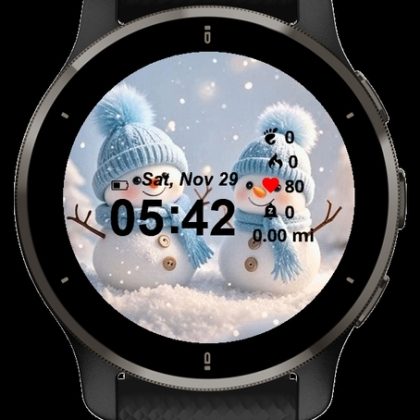 Two Snowmen Snow
