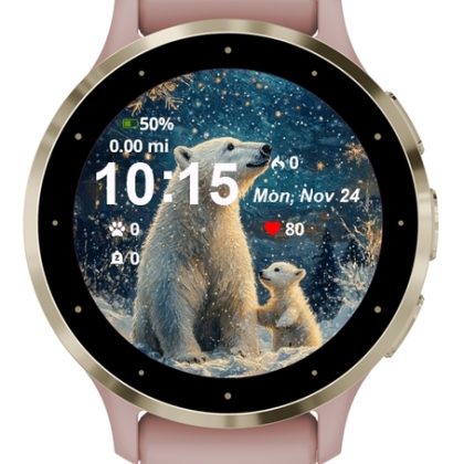 Painting Two Polar Bears Sitting