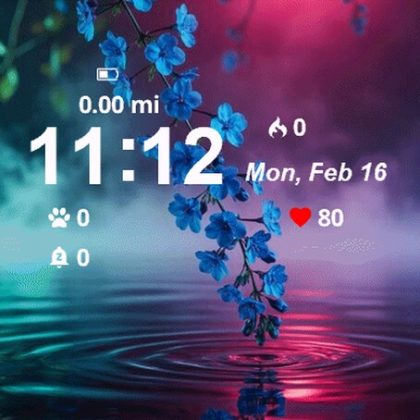 Blue Flower Floating Water