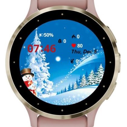 Santa and Deers flying