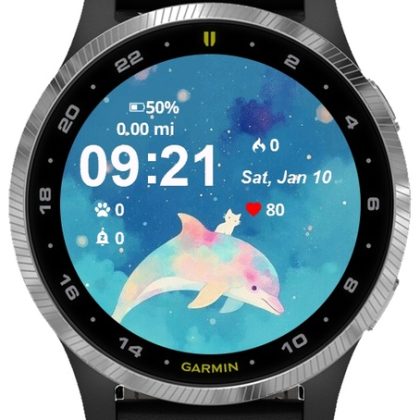 Dolphin Floating Sky Star Above