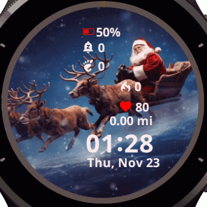 Santa in sleigh