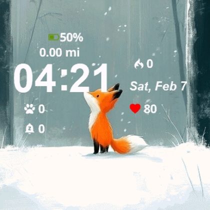 Fox Snow Trees Snow