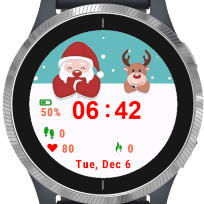 Cute Santa And Reindeer