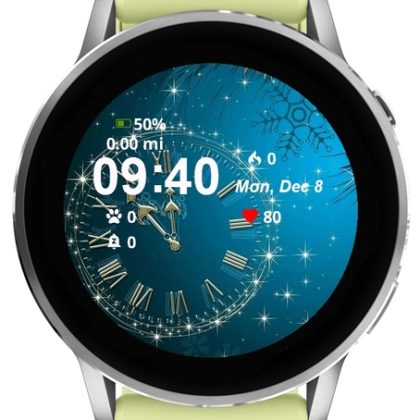 Christmas Ball Clock Blue