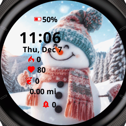 Snowman in a knitted hat
